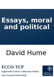 Essays, moral and political - David Hume