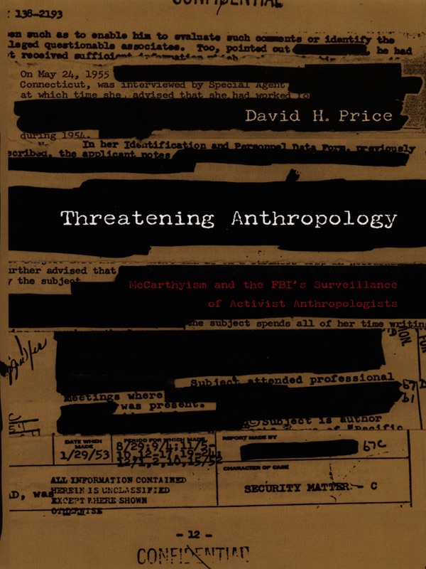 Threatening Anthropology cover