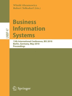 Business Information Systems by Witold Abramowicz & Robert Tolksdorf