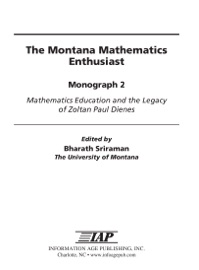 The Montana Mathematics Enthusiast - Monograph 2 - Bharath Sriraman