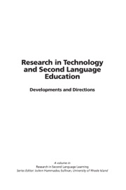 Research in Technology and Second Language Education - Yong Zhao