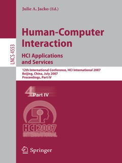 Human-Computer Interaction. HCI Applications and Services by Julie A. Jacko