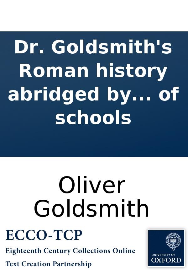 Dr Goldsmith's Roman history cover