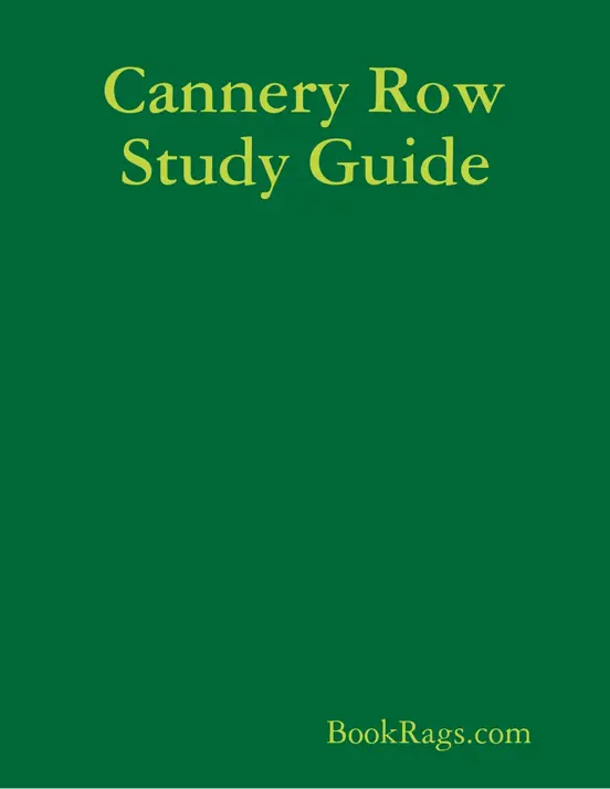 Cannery Row Study Guide