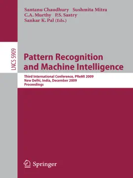 Read: Pattern Recognition and Machine Intelligence Book