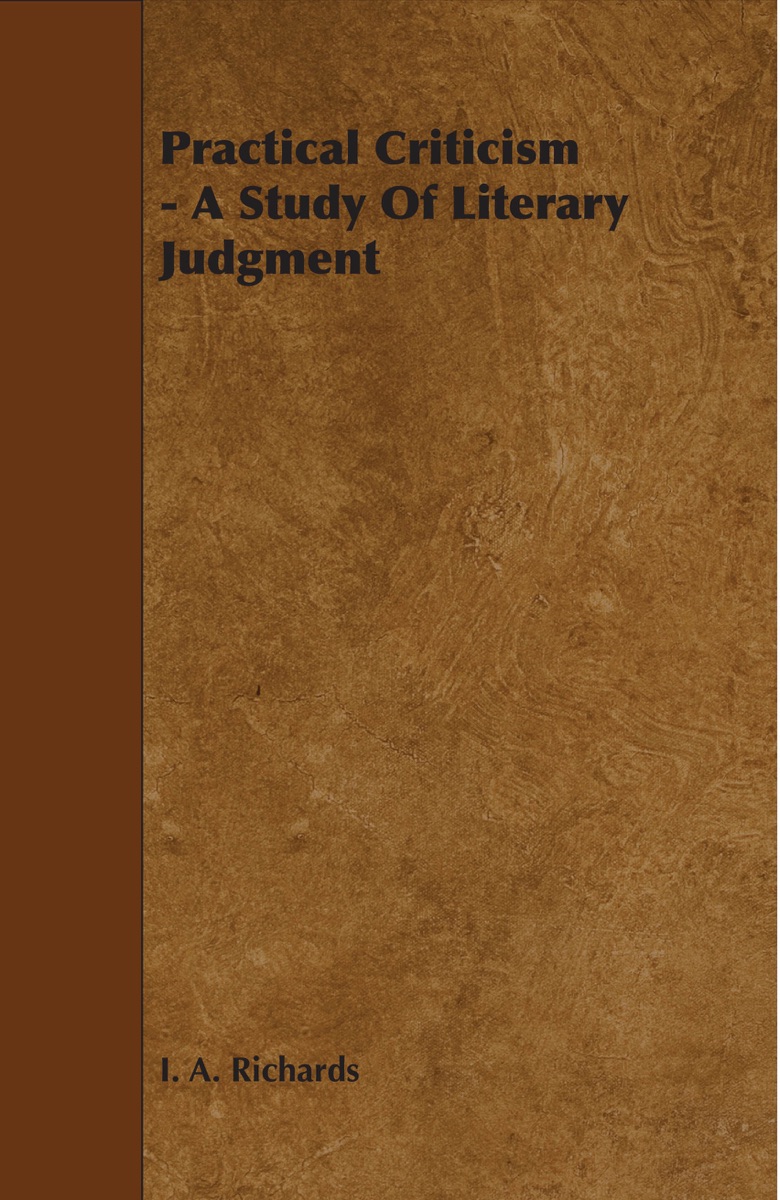 Practical criticism cover