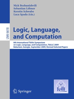Logic, Language, and Computation by Nick Bezhanishvili, Sebastian Löbner, Kerstin Schwabe & Luca Spada
