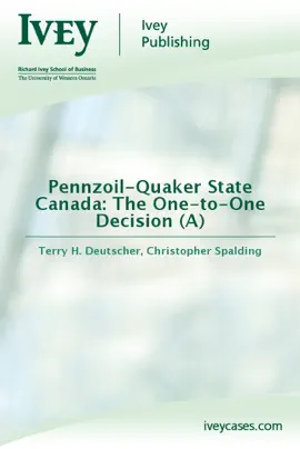 Read: Pennzoil-Quaker State Book Canada: The One-to-One Decision (A)