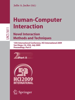 Human-Computer Interaction. Novel Interaction Methods and Techniques by Julie A. Jacko
