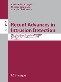 Recent Advances in Intrusion Detection by Christopher Kruegel, Richard Lippmann & Andrew Clark