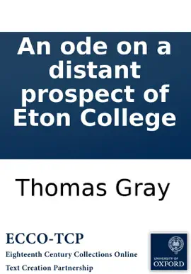 Read: Book An ode on a distant prospect of Eton College