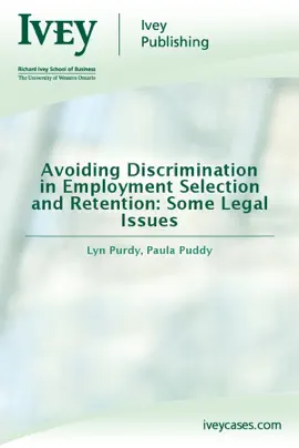 Read: Avoiding Discrimination Book in Employment Selection and Retention: Some Legal Issues
