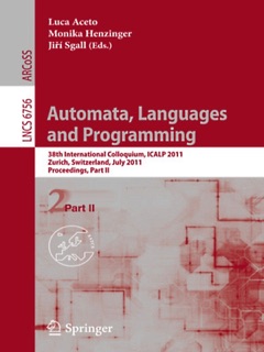 Automata, Languages and Programming by Luca Aceto, Monika Henzinger & Jiří Sgall