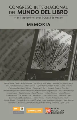 Read: Congreso Internacional del Book Mundo del Libro (7-10 de sept. de 2009-Cd. de México)