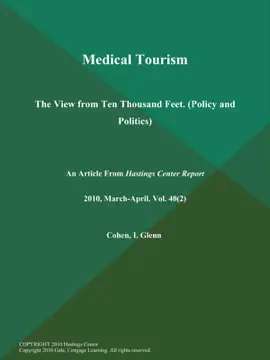 Read: Medical Book Tourism: The View from Ten Thousand Feet (Policy and Politics)