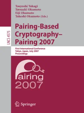 Read: Pairing-Based Cryptography Book – Pairing 2007