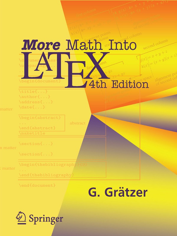 More Math Into LaTeX cover