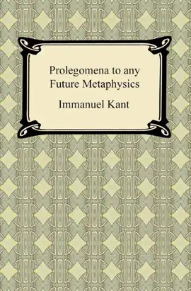 Read: Kant's Prolegomena to any Book Future Metaphysics