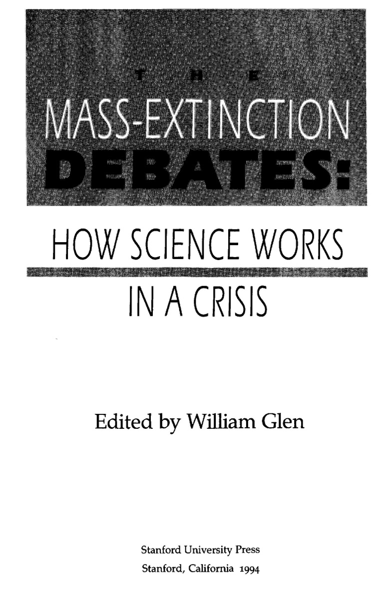 The Mass-extinction debates cover