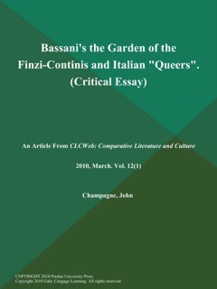 Bassani's the Garden of the Finzi-Continis and Italian 