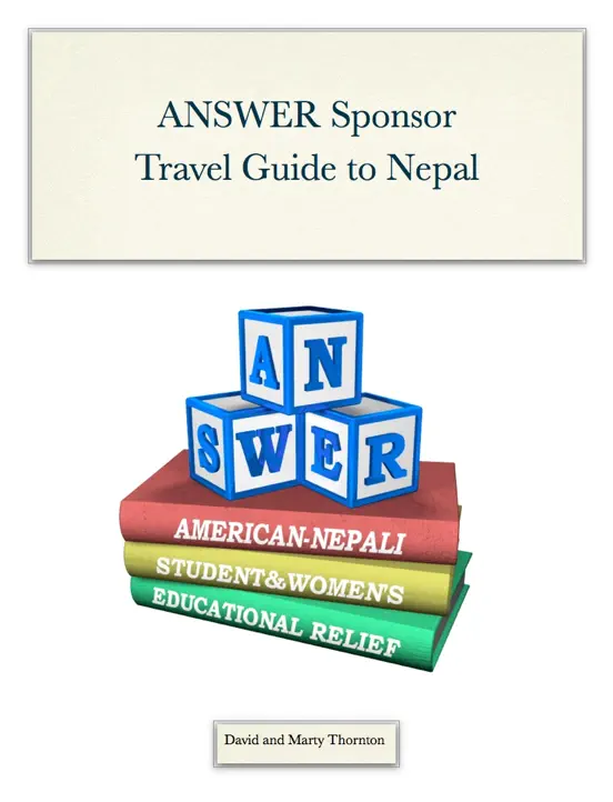 ANSWER Sponsor Travel Guide to Nepal