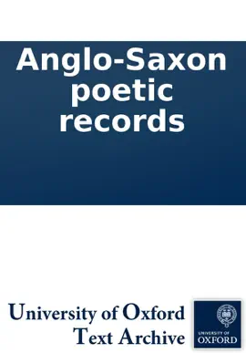 Read: Book Anglo-Saxon poetic records