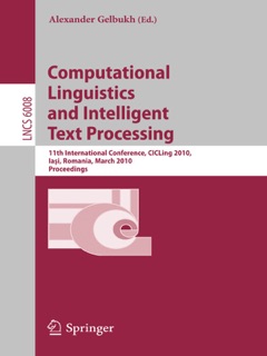 Computational Linguistics and Intelligent Text Processing by Alexander Gelbukh