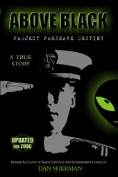 Book cover for ABOVE BLACK by Dan Sherman