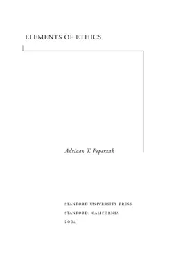 Read: Book Elements of Ethics