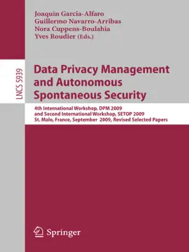 Read: Data Privacy Management Book and Autonomous Spontaneous Security