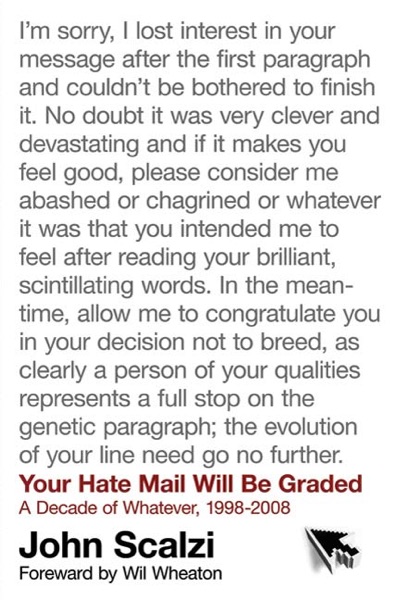Cover: Your Hate Mail Will Be Graded: A Decade of Whatever