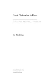 Ethnic Nationalism in Korea
