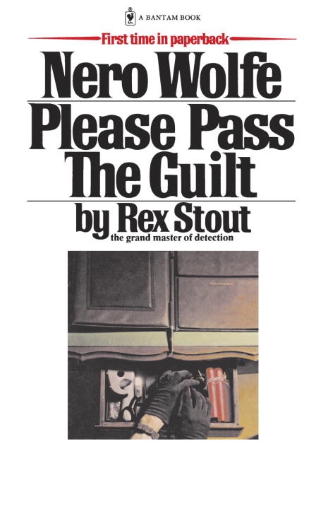 Please pass the guilt; a Nero Wolfe novel cover