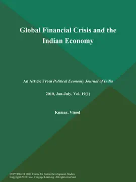 Read: Global Financial Crisis and the Book Indian Economy