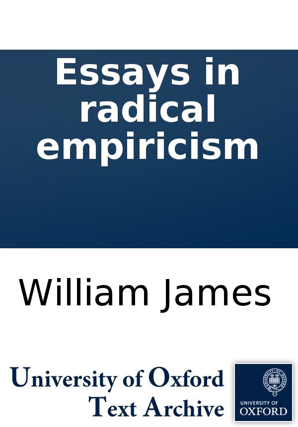 Essays in Radical Empiricism cover