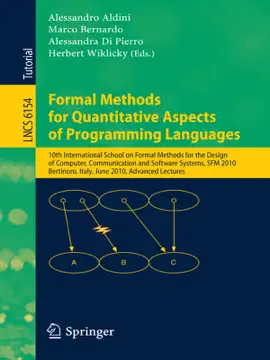 Read: Formal Methods for Book Quantitative Aspects of Programming Languages