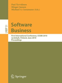 Software Business by Pasi Tyrväinen, Slinger Jansen & Michael A. Cusumano