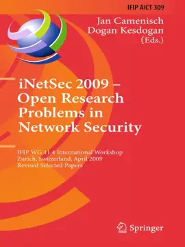 Read: iNetSec 2009 - Open Research Problems Book in Network Security