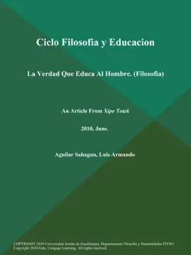 Read: Ciclo Filosofia y Educacion: La Verdad Que Educa Al Book Hombre (Filosofia)