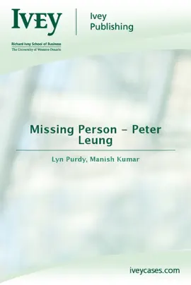 Read: Missing Person Book - Peter Leung