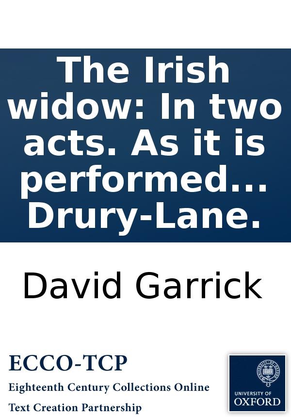 The Irish widow cover