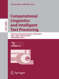 Computational Linguistics and Intelligent Text Processing by Alexander Gelbukh