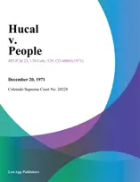 Hucal v. People