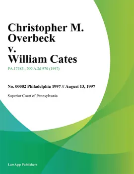Christopher M. Overbeck v. William Cates