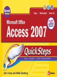 Microsoft Office Access 2007 QuickSteps by John Cronan