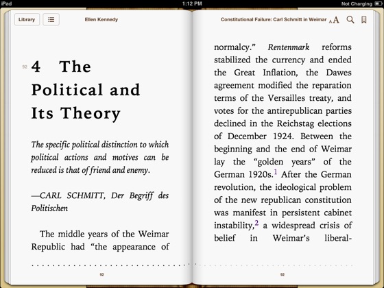 Constitutional Failure: Carl Schmitt in Weimar