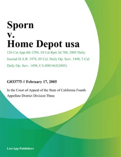 Sporn v. Home Depot Usa by Colorado Supreme Court