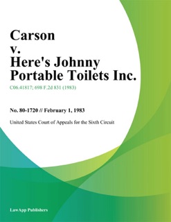 Carson V. Here's Johnny Portable Toilets Inc. by United States Court Of Appeals For The Sixth Circuit