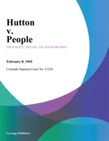 Hutton v. People