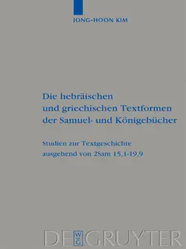 Read: Die hebräischen und Book griechischen Textformen der Samuel- und Königebücher